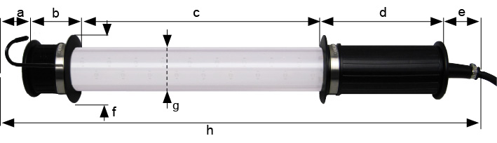 Abmessungen KE-LED 3003-P Handleuchte